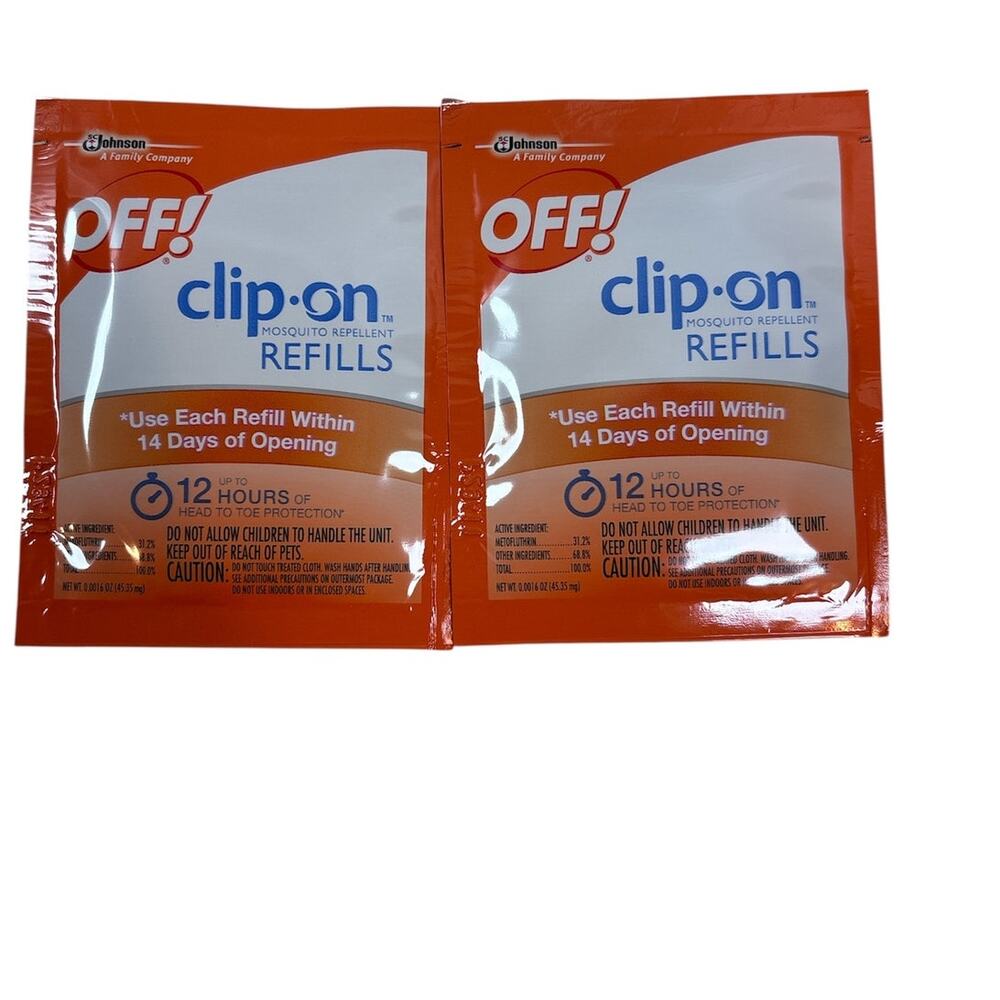 OFF! clip-on REFILLS mosquito bug repellent 2 SC Johnson NEW sealed